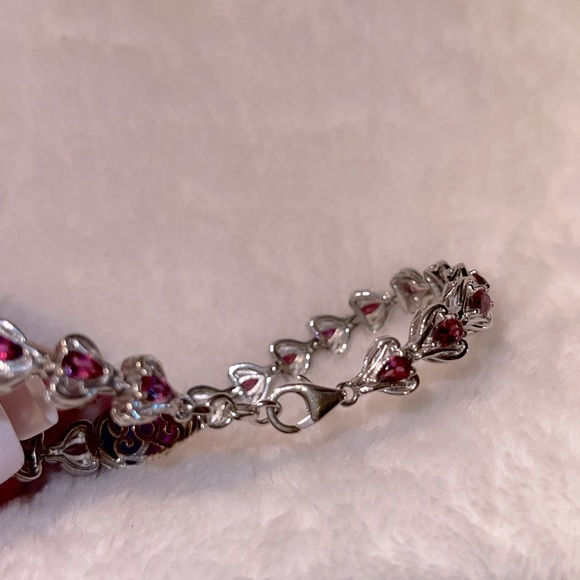 Midnight Fuscia Bracelet and Pendant 22”Chain - Picture 10 of 11